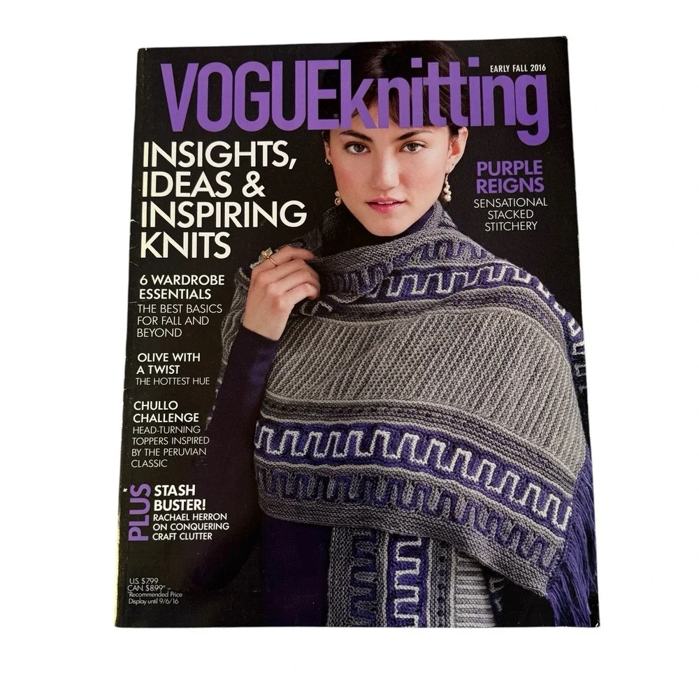 Vogue Knitting Magazine Early Fall‎ 2016 Wardrobe Essentials Knitting Patterns